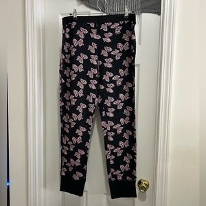 BNWT Victoria’s Secret Size XL Black with Pink Bow Print Pants